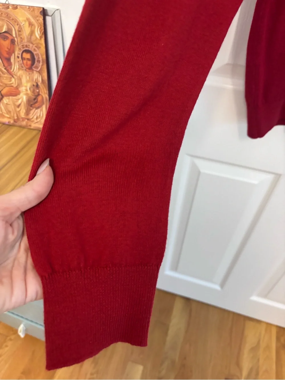 St. John's Bay Men's V-Neck Sweater - Burgundy Red